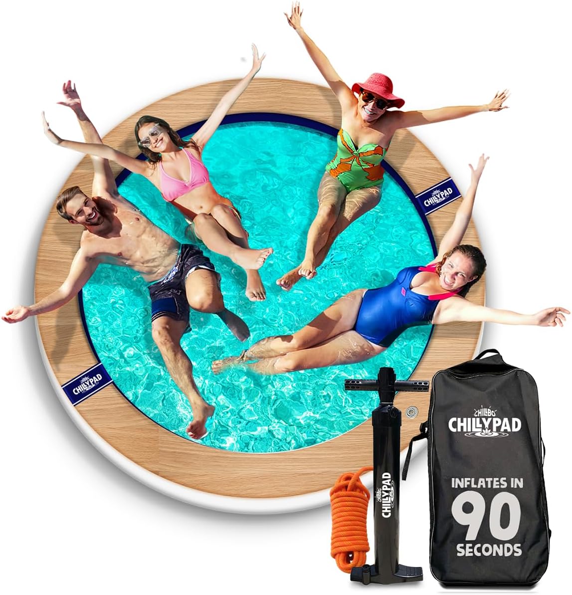 Chillypad Sunbathing Lake Lounger w/Cupholders